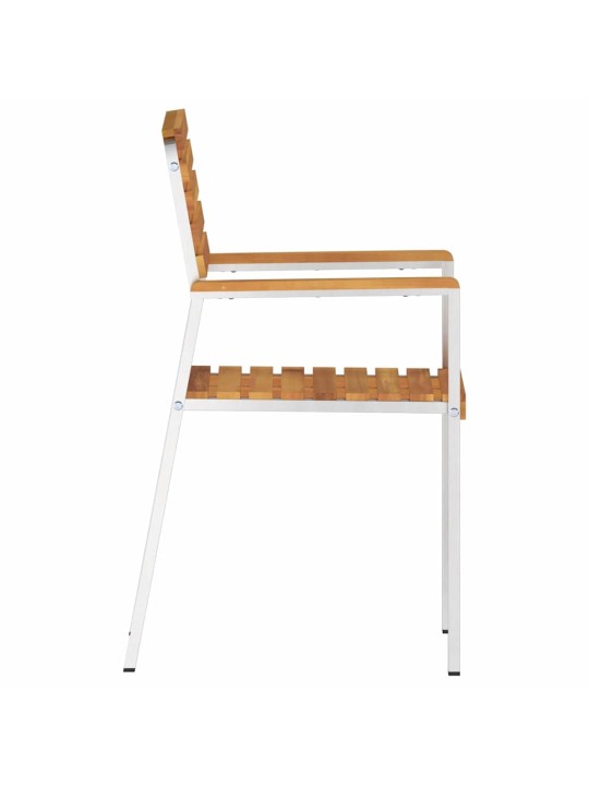 Dārza krēsls 6 pcs brūna 56 x 54.5 x 87cm akācijas masīvkoks