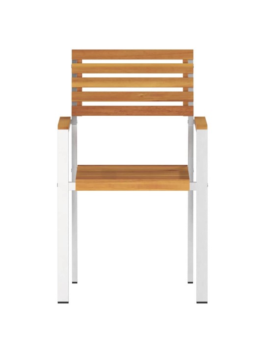 Dārza krēsls 8 pcs brūna 56 x 54.5 x 87cm akācijas masīvkoks