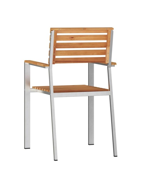 Dārza krēsls 6 pcs brūna 56 x 54.5 x 87cm masīvs tīkkoks