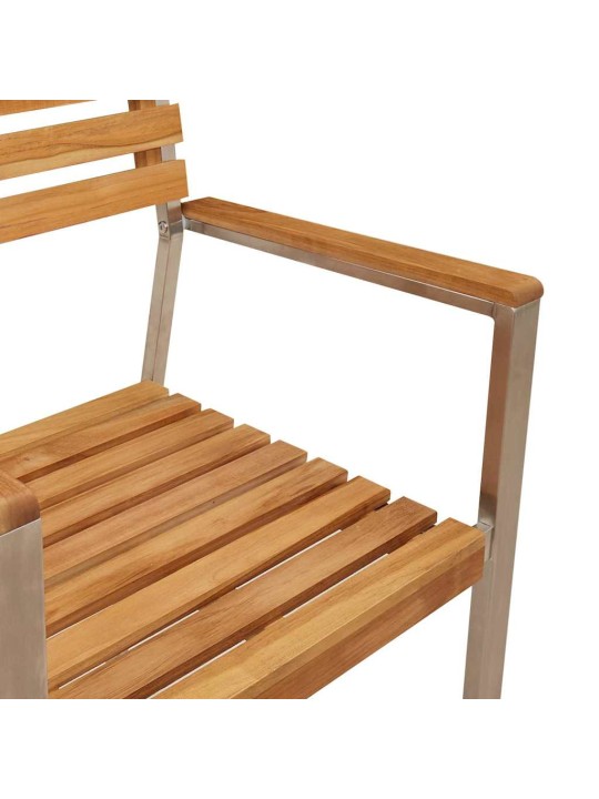 Dārza krēsls 8 pcs brūna 56 x 54.5 x 87cm masīvs tīkkoks