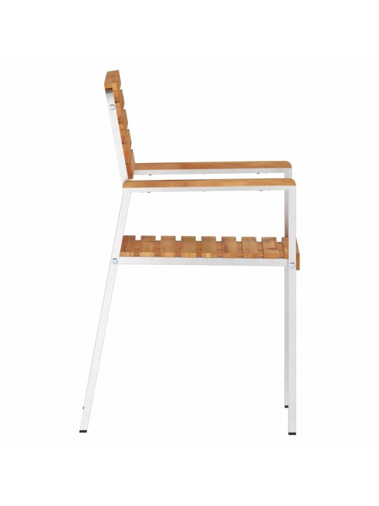 Dārza krēsls 8 pcs brūna 56 x 54.5 x 87cm masīvs tīkkoks