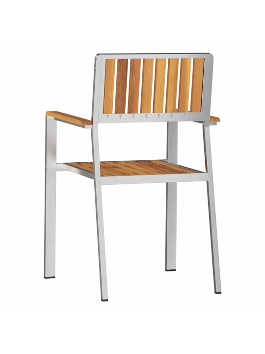 Dārza krēsls 6 pcs brūna 56 x 54.5 x 87cm akācijas masīvkoks