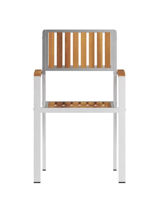 Dārza krēsls 6 pcs brūna 56 x 54.5 x 87cm masīvs tīkkoks