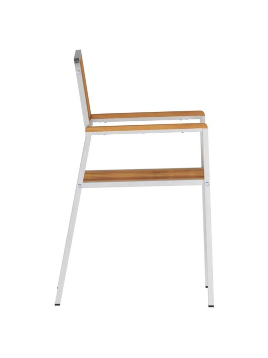 Dārza krēsls 6 pcs brūna 56 x 54.5 x 87cm masīvs tīkkoks