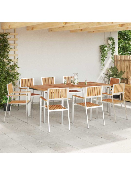 Dārza krēsls 8 pcs brūna 56 x 54.5 x 87cm masīvs tīkkoks