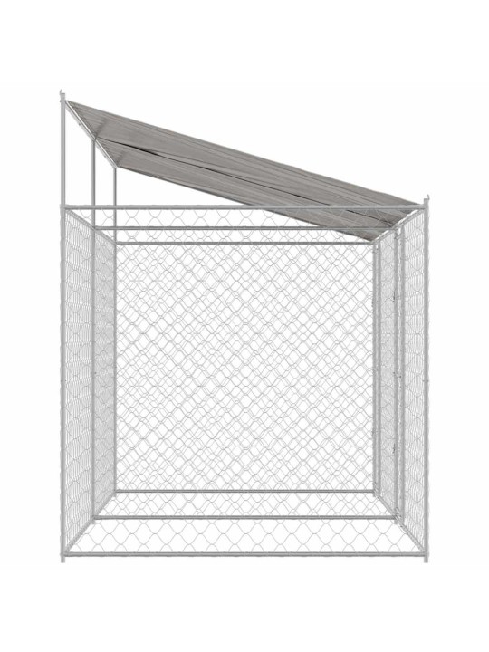 Suņu būris sudraba 400 x 200 x 256 cm cinkots tērauds