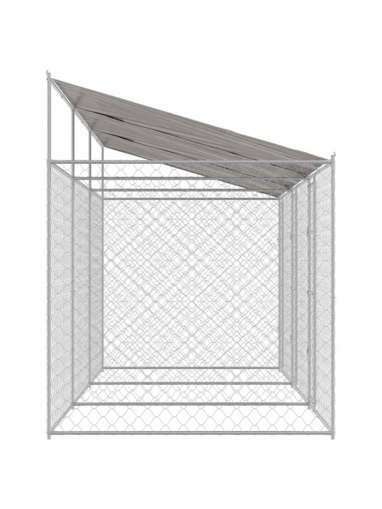 Suņu būris sudraba 600 x 200 x 256 cm cinkots tērauds
