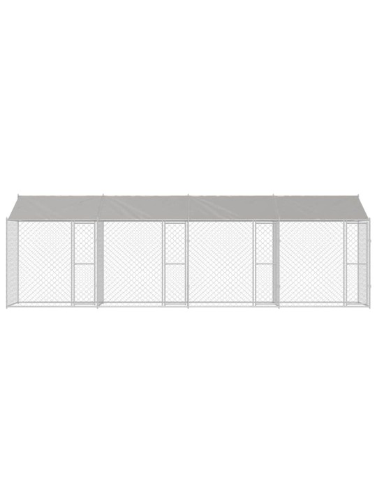 Suņu būris sudraba 800 x 200 x 256 cm cinkots tērauds