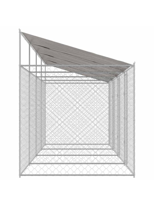 Suņu būris sudraba 800 x 200 x 256 cm cinkots tērauds