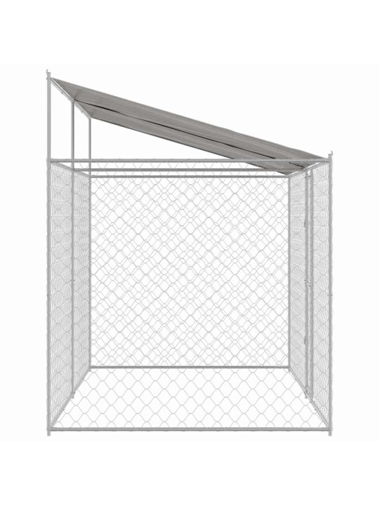 Suņu būris sudraba 400 x 200 x 256 cm cinkots tērauds