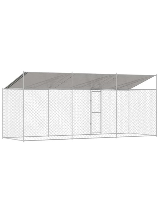 Suņu būris sudraba 600 x 200 x 256 cm cinkots tērauds