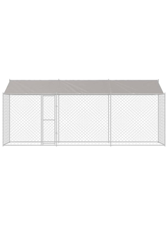 Suņu būris sudraba 600 x 200 x 256 cm cinkots tērauds