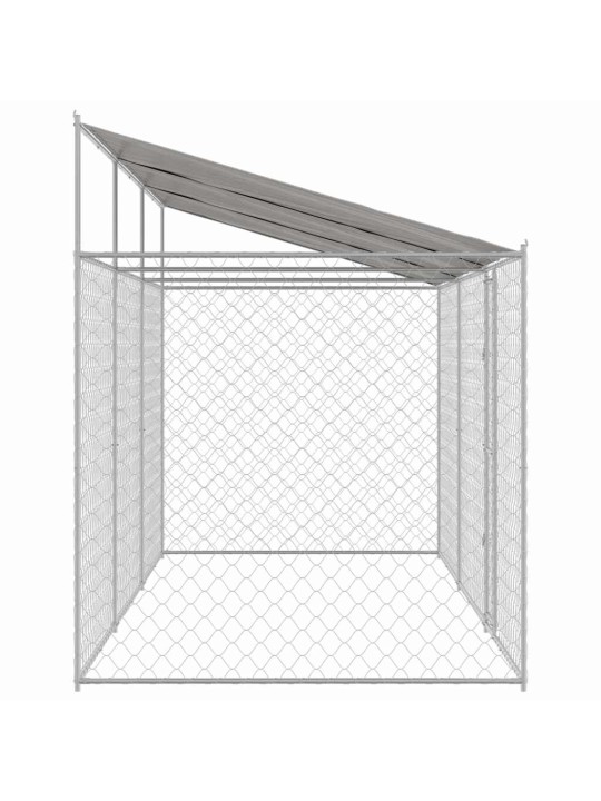 Suņu būris sudraba 600 x 200 x 256 cm cinkots tērauds