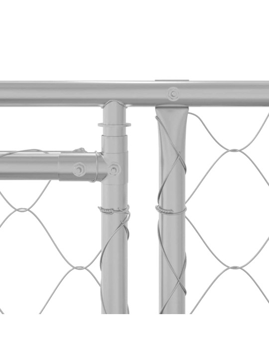 Suņu būris sudraba 800 x 200 x 256 cm cinkots tērauds