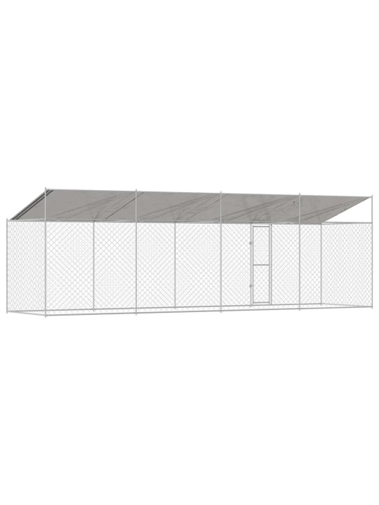 Suņu būris sudraba 800 x 200 x 256 cm cinkots tērauds