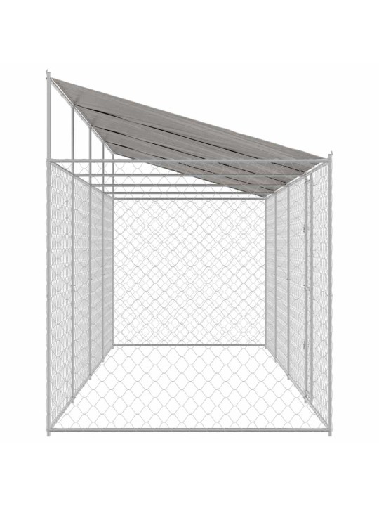 Suņu būris sudraba 800 x 200 x 256 cm cinkots tērauds