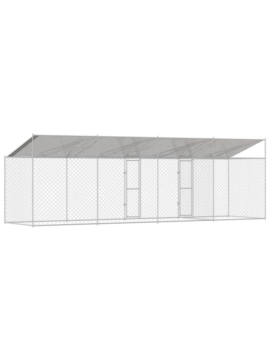 Suņu būris sudraba 800 x 200 x 256 cm cinkots tērauds