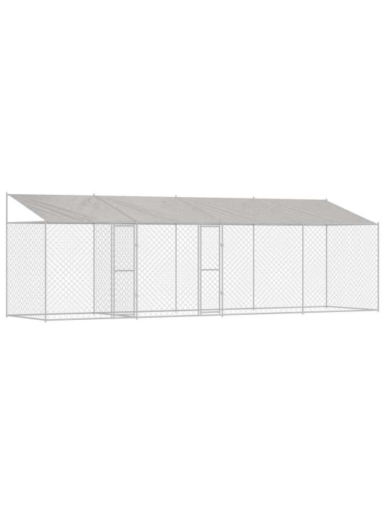 Suņu būris sudraba 800 x 200 x 256 cm cinkots tērauds