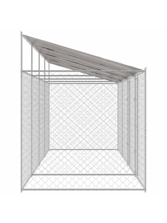 Suņu būris sudraba 800 x 200 x 256 cm cinkots tērauds