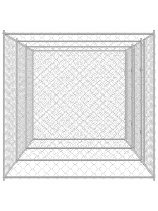 Suņu būris sudraba 600 x 200 x 200 cm cinkots tērauds
