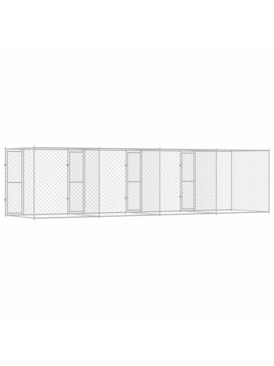 Suņu būris sudraba 800 x 200 x 200 cm cinkots tērauds