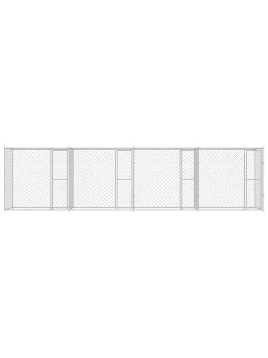 Suņu būris sudraba 800 x 200 x 200 cm cinkots tērauds