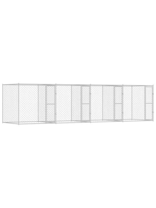 Suņu būris sudraba 800 x 200 x 200 cm cinkots tērauds