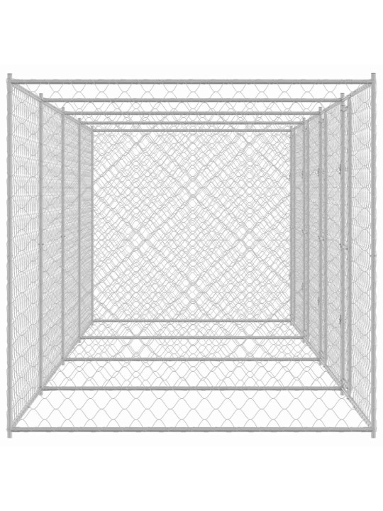 Suņu būris sudraba 800 x 200 x 200 cm cinkots tērauds