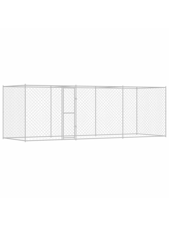 Suņu būris sudraba 600 x 200 x 256 cm cinkots tērauds