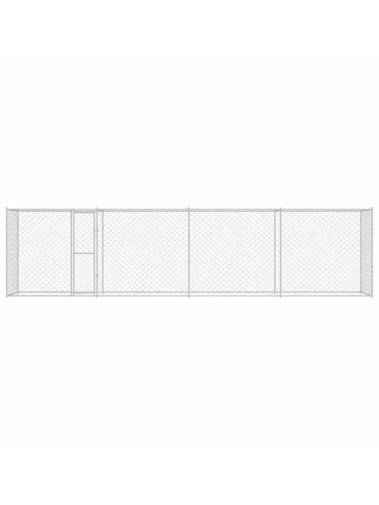 Suņu būris sudraba 800 x 200 x 256 cm cinkots tērauds