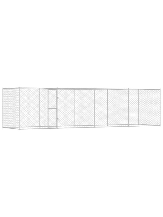 Suņu būris sudraba 800 x 200 x 256 cm cinkots tērauds