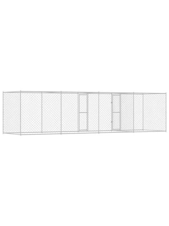 Suņu būris sudraba 600 x 200 x 200 cm cinkots tērauds