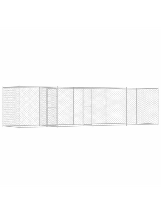 Suņu būris sudraba 600 x 200 x 200 cm cinkots tērauds