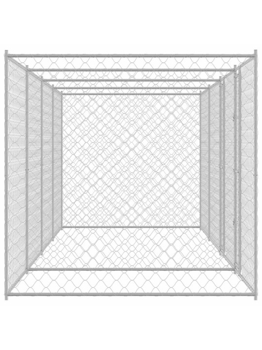 Suņu būris sudraba 600 x 200 x 200 cm cinkots tērauds