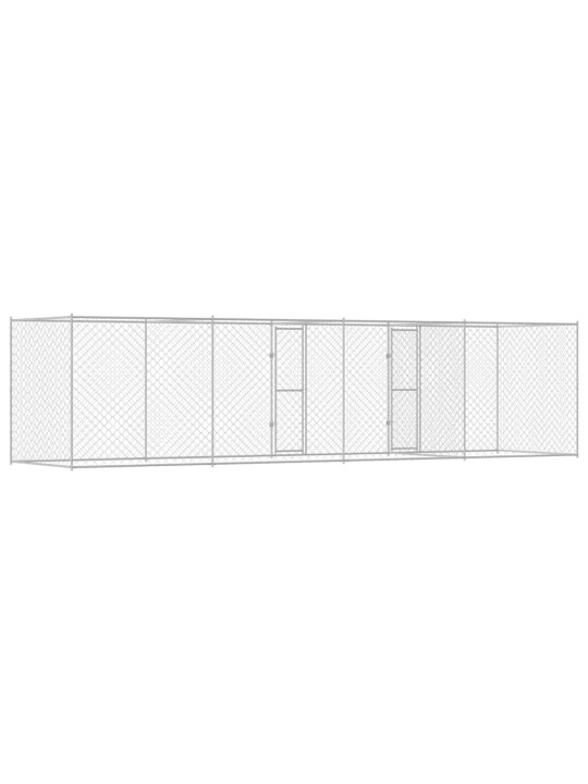 Suņu būris sudraba 800 x 200 x 200 cm cinkots tērauds