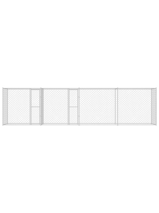 Suņu būris sudraba 800 x 200 x 200 cm cinkots tērauds