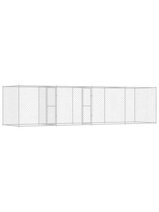 Suņu būris sudraba 800 x 200 x 200 cm cinkots tērauds
