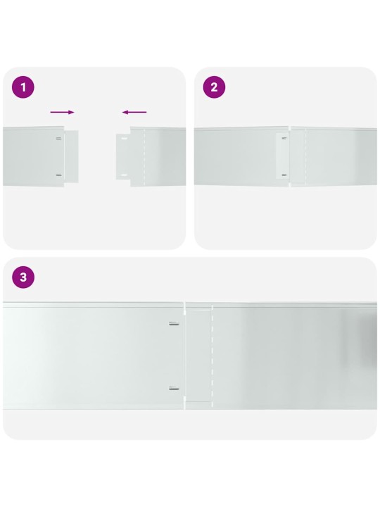 Zāliena apmales 30 pcs sudraba 100 x 25 cm cinkots tērauds