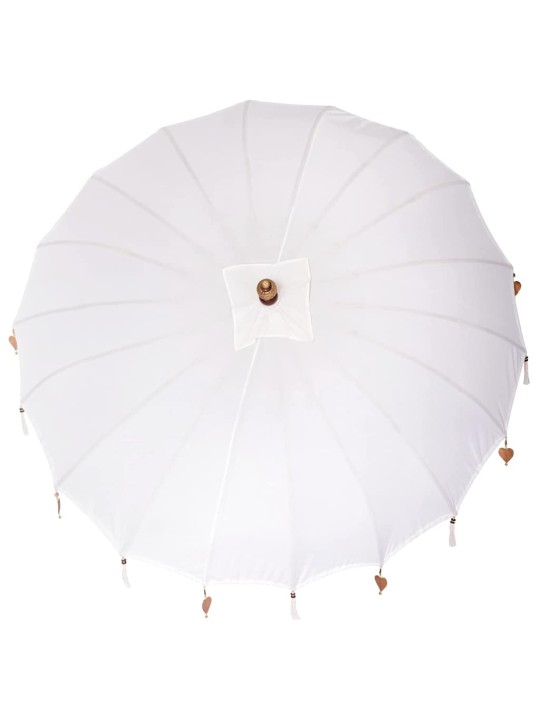 Baliešu lietussargs krēmkrāsa 210-220 cm kokvilna, masīvkoks