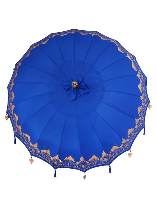 Baliešu lietussargs zila 210-220 cm kokvilna, masīvkoks