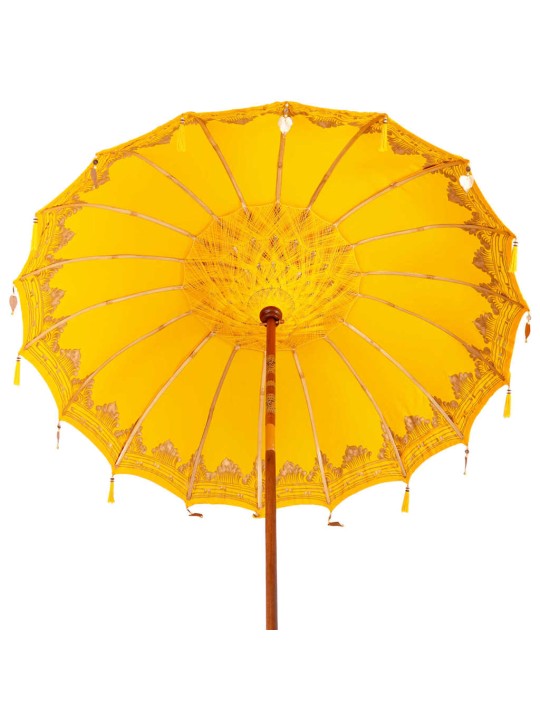 Baliešu lietussargs dzeltena 210-220 cm kokvilna, masīvkoks