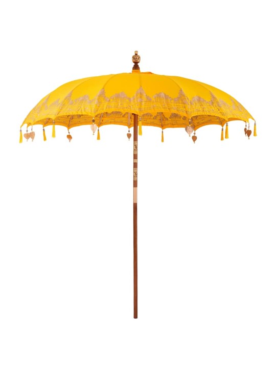 Baliešu lietussargs dzeltena 210-220 cm kokvilna, masīvkoks