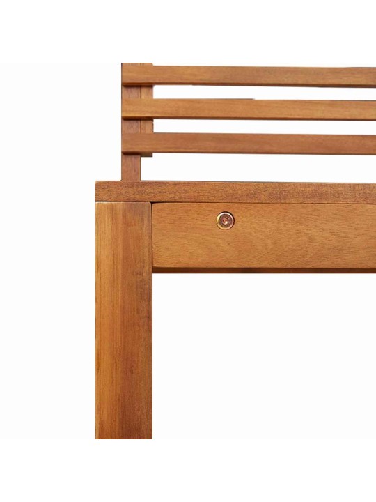 Dārza sola komplekts 5 pcs brūna akācijas masīvkoks
