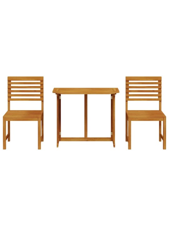 Dārza bistro komplekts 3 pcs brūna akācijas masīvkoks