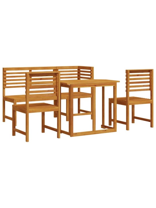 Dārza bistro komplekts 5 pcs brūna akācijas masīvkoks
