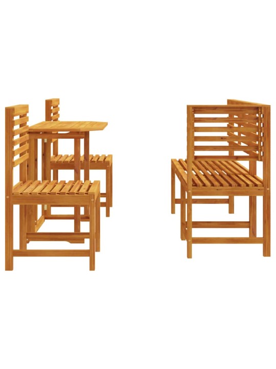 Dārza bistro komplekts 5 pcs brūna akācijas masīvkoks