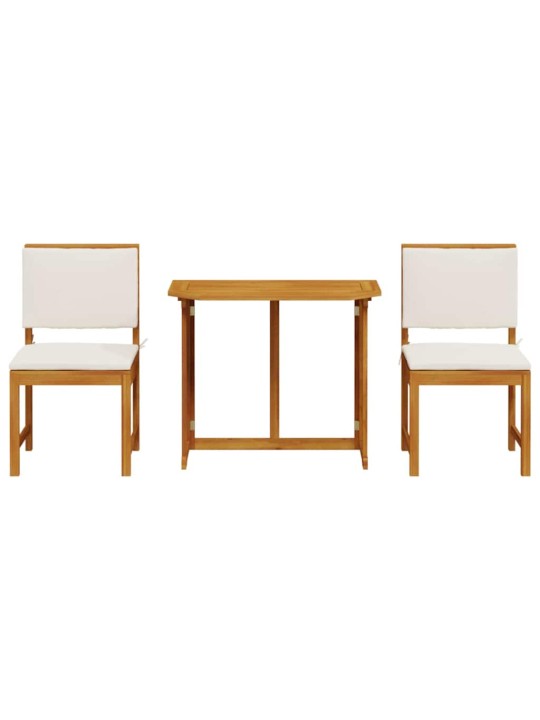 Dārza bistro komplekts 3 pcs brūna akācijas masīvkoks