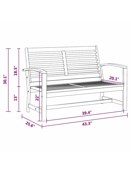 Dārza dīvānu komplekts 3 pcs dabiska masīvs tīkkoks