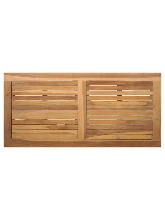 Dārza dīvānu komplekts 3 pcs dabiska masīvs tīkkoks