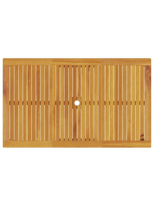 Dārza ēdamgalds 5 pcs brūna akācijas masīvkoks